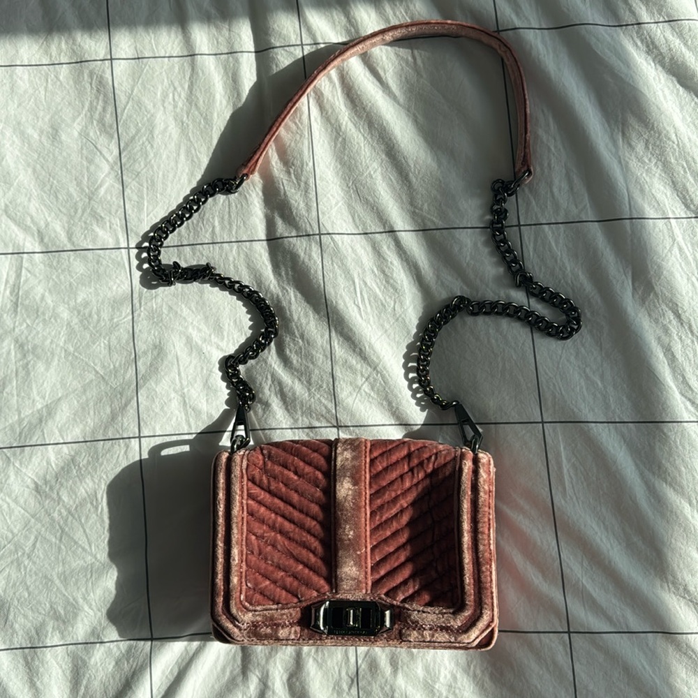 Rebecca Minkoff Crossbody Flap Bag Velvet Pink